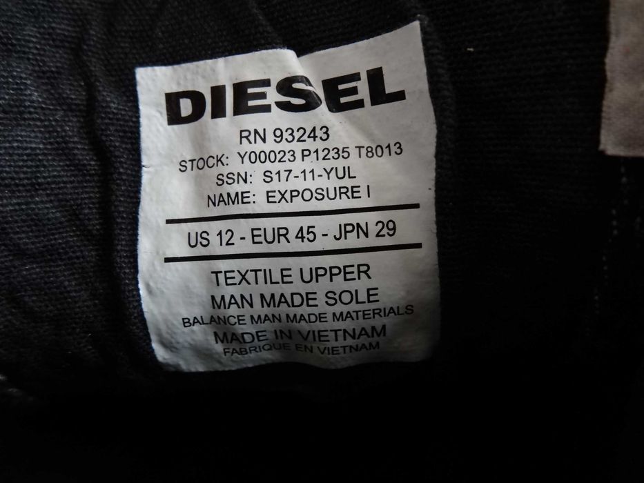 Trampki DIESEL EXPOSURE roz 45 Męskie Wysoki