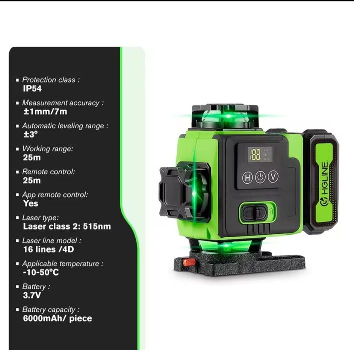 Laser Nível 16 Linhas 4D