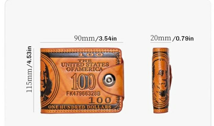 Brązowy portfel męski 100$