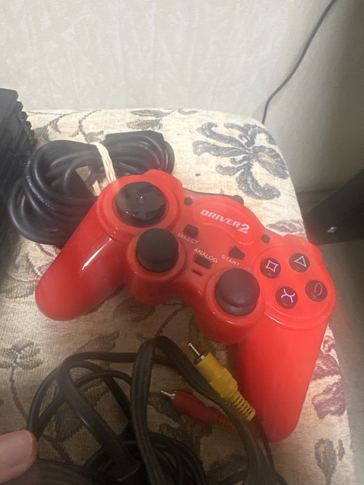 Ps2 Com Comando e Cabos
