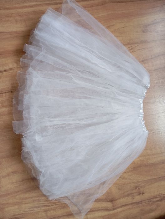 Spódniczka tiulowa biała i szara 40cm