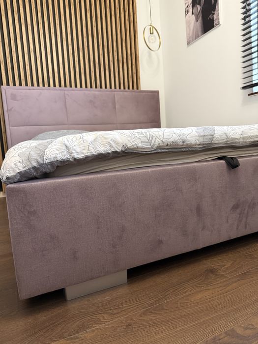 Lóżko sypialniane 160x200 tapicerowane welur