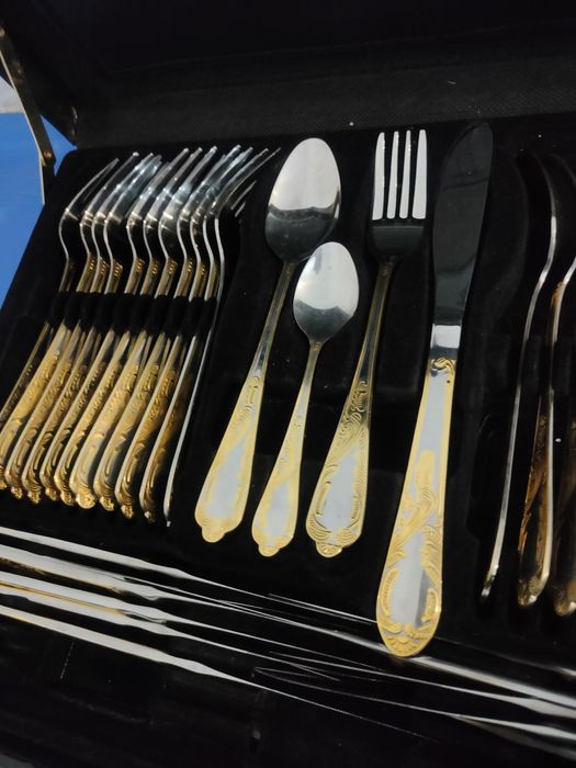 Faqueiro Solingen banhado a ouro