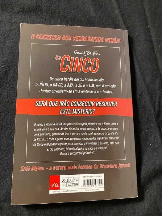 Livro "Os cinco na ilha do tesouro"