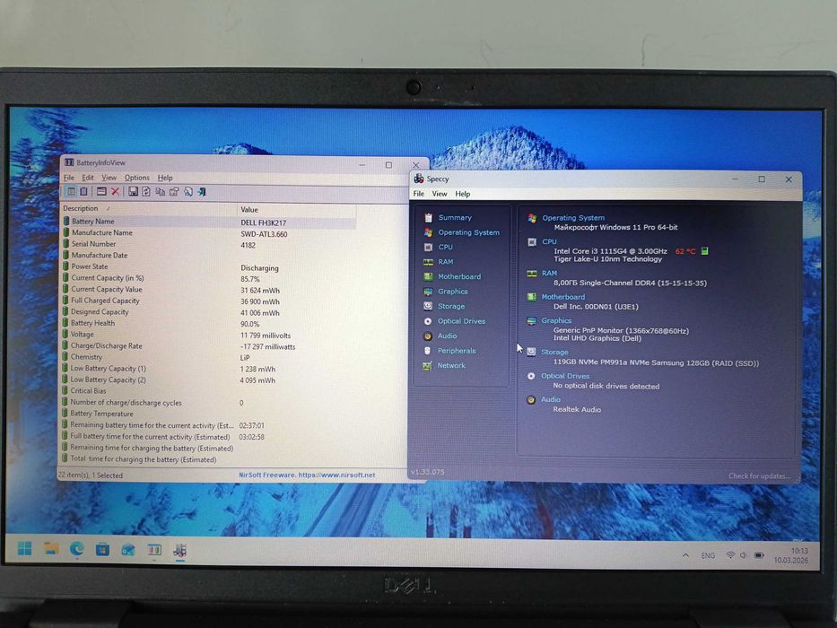 Dell Latitude 3520 15.6" i3-1115G4 8Gb 128Gb SSD.