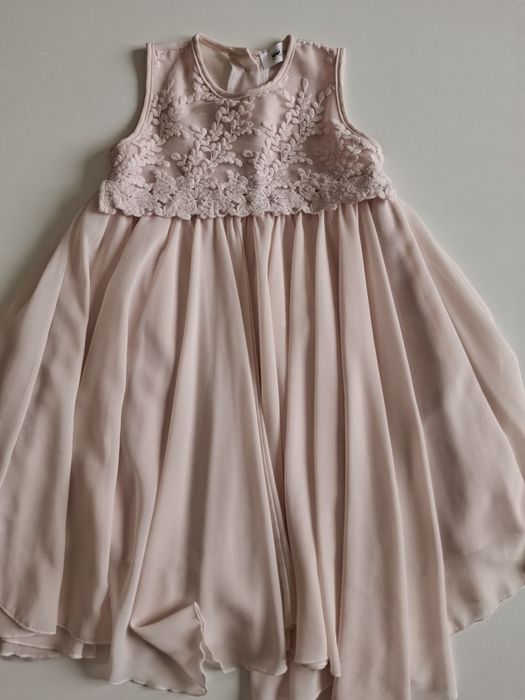 Sukienka pudrowy róż 116 mała mi