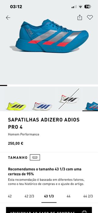 SAPATILHAS ADIZERO ADIOS PRO 4