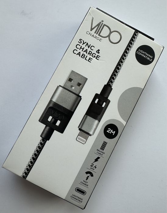 Cabo Sync e Fast Charge Lightning / USB-A 2m 5V 2.4A Vildo