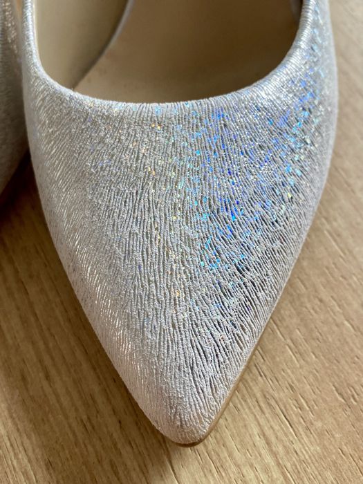 Buty szpilki srebrne slubne Kulig 38