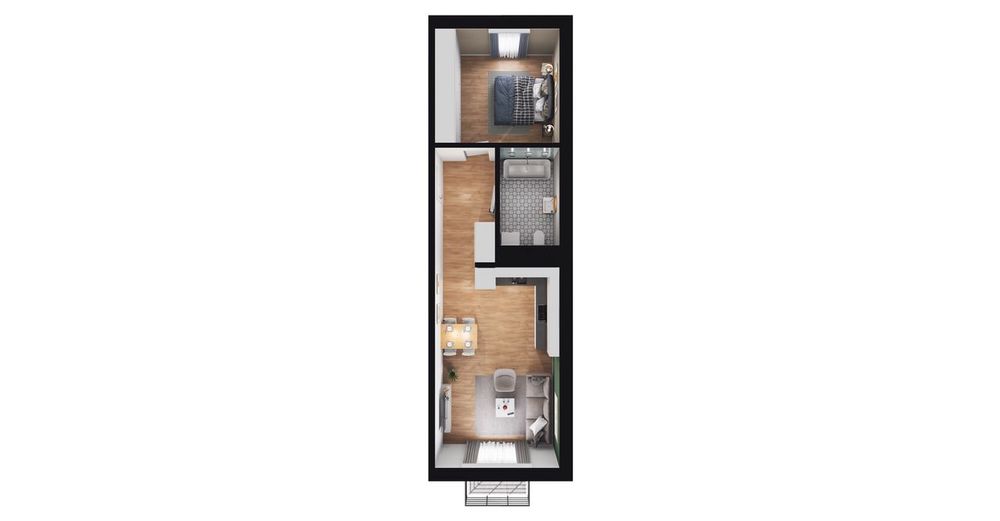2-pokojowe mieszkanie 46 m² + balkon Bezpośrednio - Ansicht 2