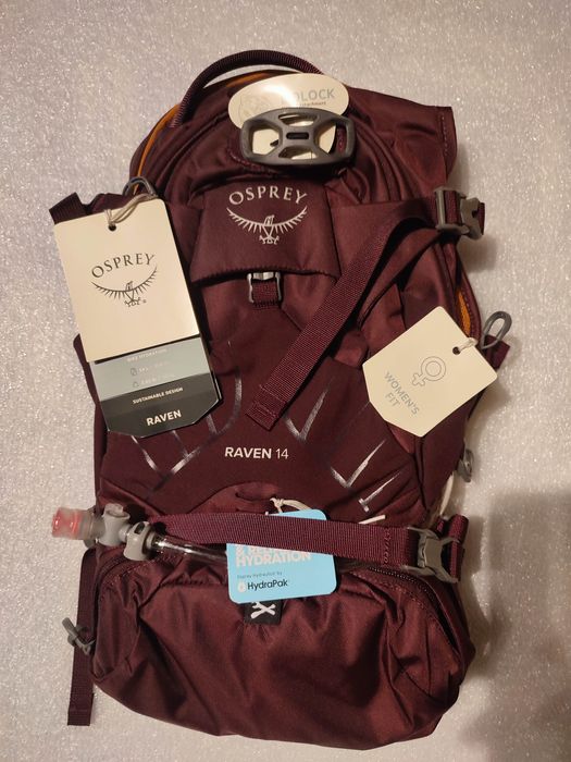 Plecak rowerowy damski OSPREY Raven 14 aprium purple z bukłakiem