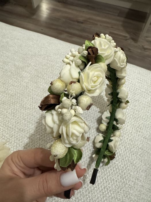 Віночок обруч білий