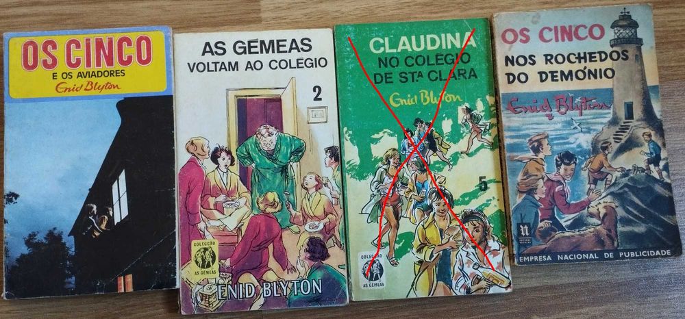 Vários Livros Antigos de Enid Blyton (Os Cinco e Gémeas)