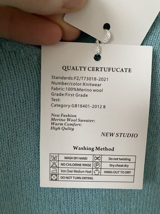 Nowy 100% wełna merino sweter dekolt w serek vneck dzianinowy