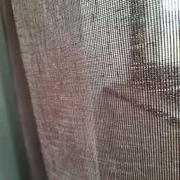 Cortinado castanho claro c/  8 presilhas ~