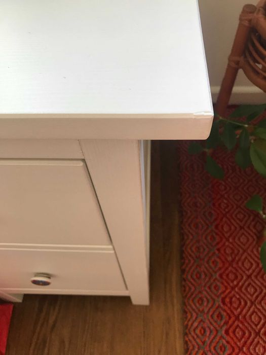Drewniane biurko z nadstawką IKEA HEMNES (155x65 cm) – białe, bardzo pojemne