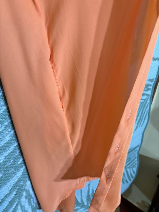 Pomarańczowa przeźroczysta narzutko- tunika