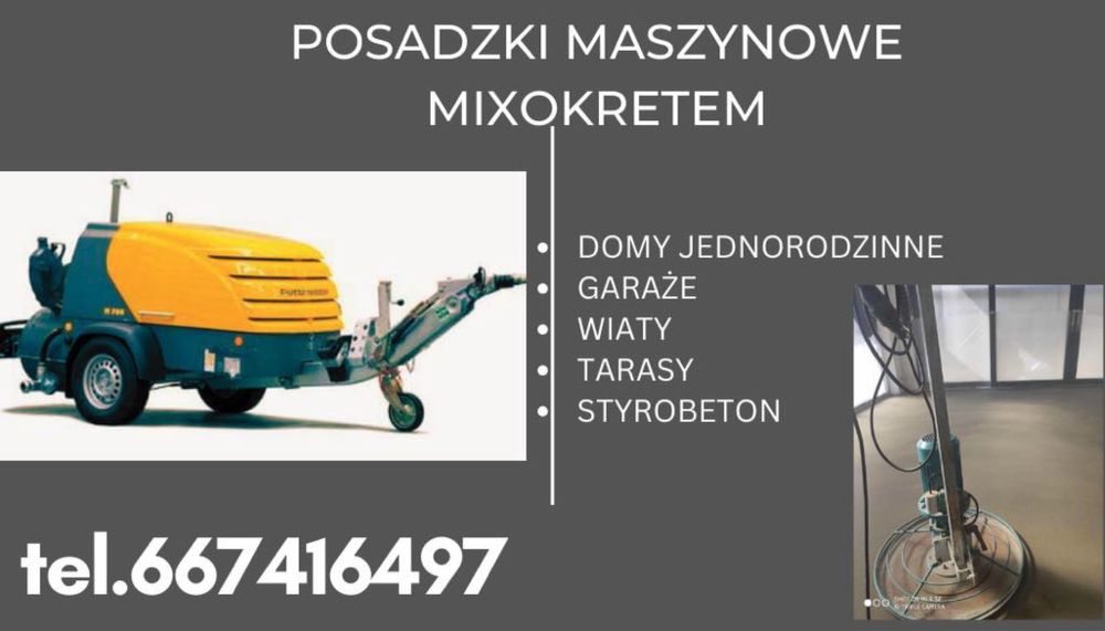 Posadzki Wylewki maszynowe Mixokretem