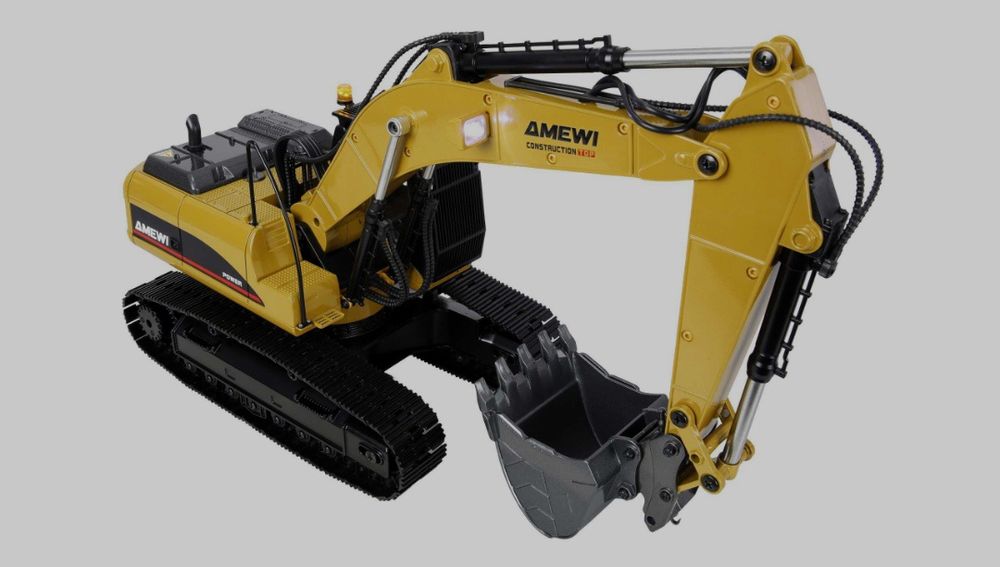 Huina 1580 V5 - RC Escavadora Nova Versão 5 em Metal