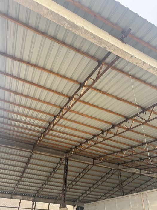 Ангар, плиты, регель, фермы, профлист