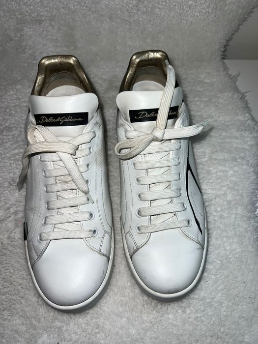 Dolce & Gabbana sneakers white and gold