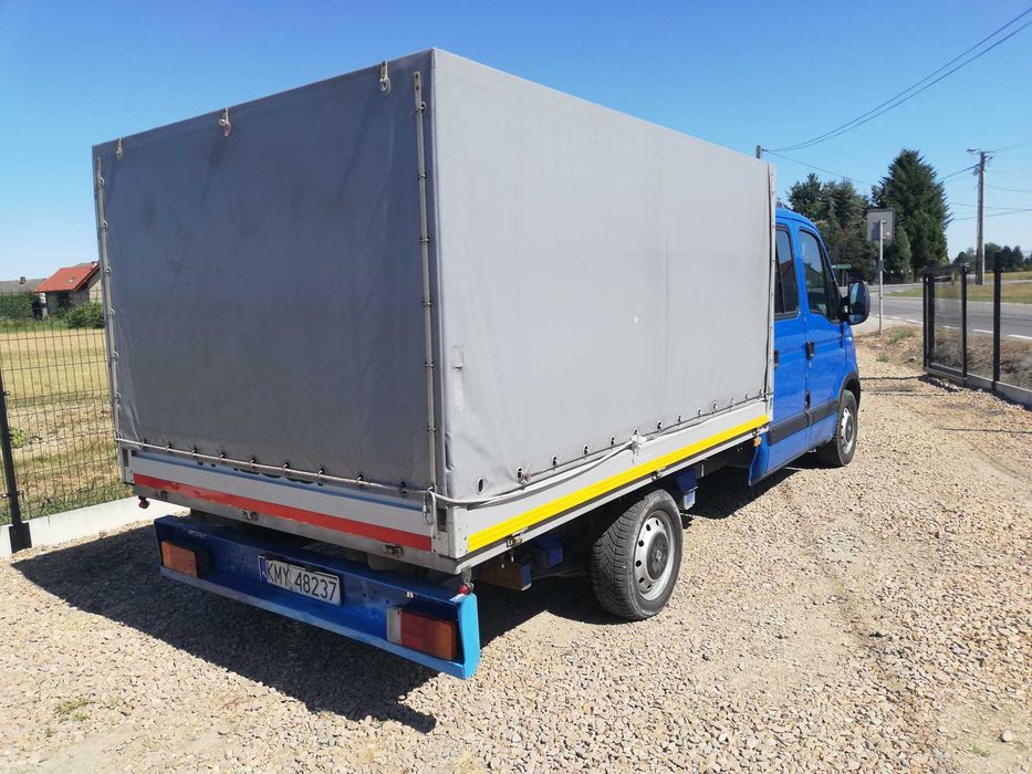 Renault Master 2,5DCI - doka 7-osób-skrzynia,paka,plandeka +długie opłaty