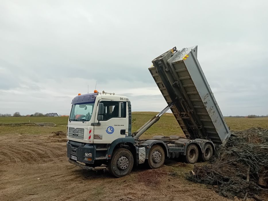 wywrotka 6x6 koparka czarnoziem żwir piasek