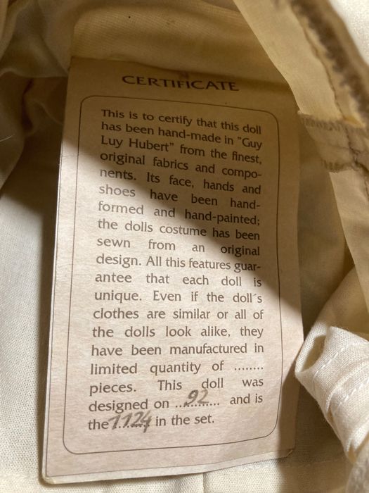 Lalka ze studia Guy Luy Hubert z Krakowa kolekcjonerska