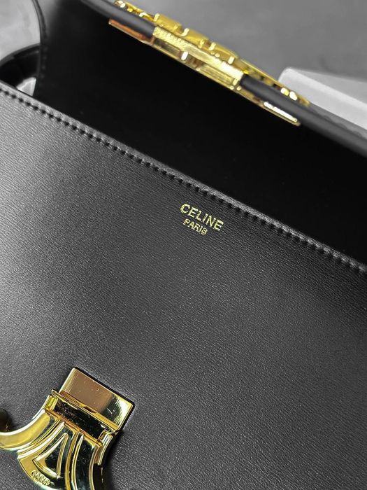 PREMIUM ‼️ Celine Triomphe , жіноча сумочка , шкіряна сумочка чорна