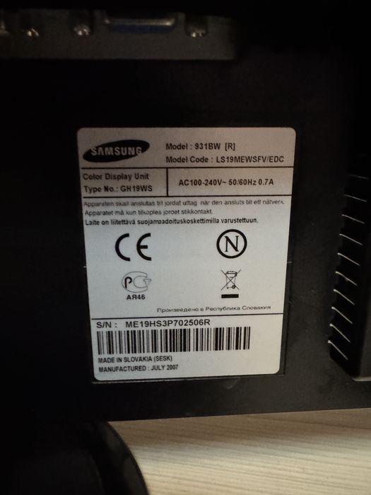 Монітор Samsung 931BW