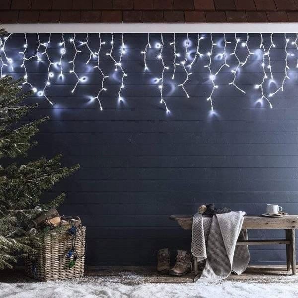 sople 300led lampki zewnętrzne białe niebieski flash ip44 świąteczne