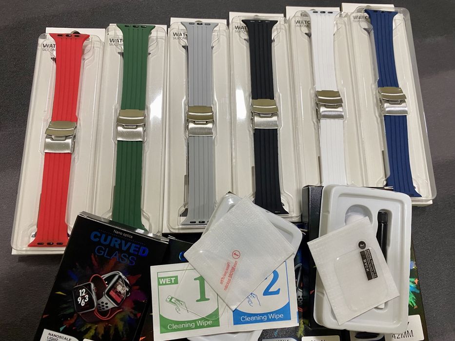 Kit Pelicula Bracelete/Pulseira - Apple Watch 3/4/5/6/SE/7/8/9/Ultra