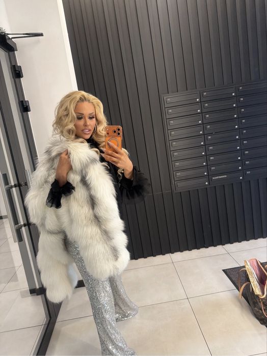 Futro naturalne lis bialy