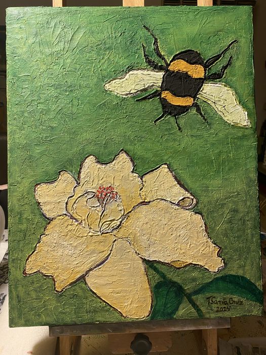 abelha com a sua flor