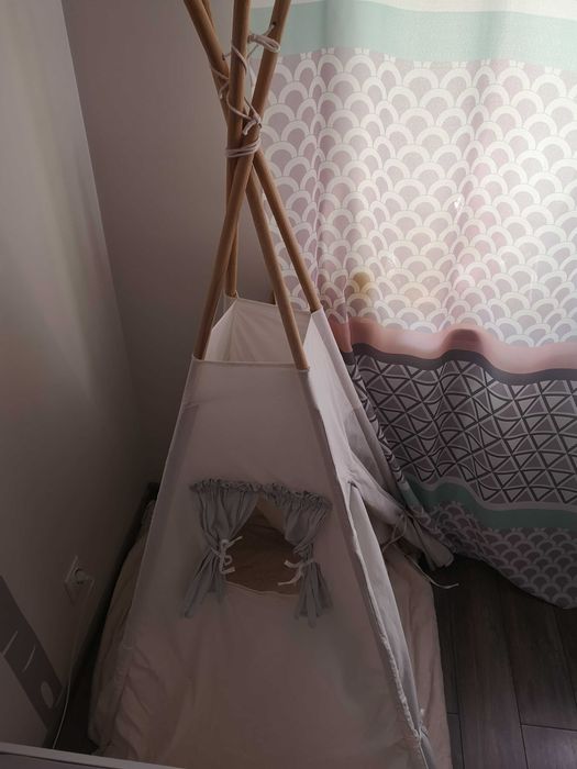 Namiot Tipi beżowo szary