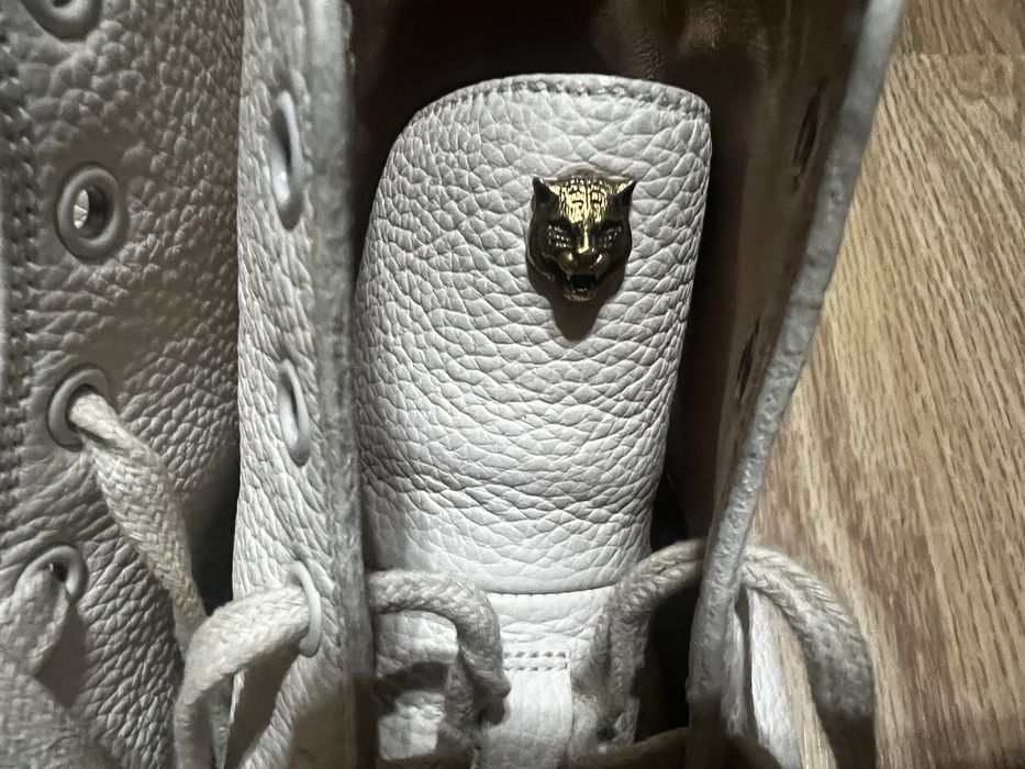 Високі шкіряні кеди gucci major tiger (оригінал