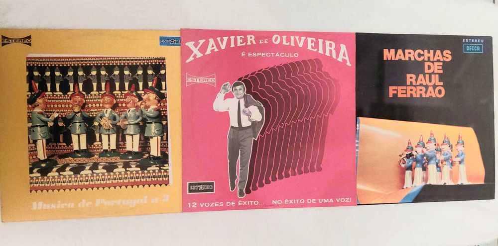 Pacote com 3 Discos LP em Vinil, de Musica Portuguesa