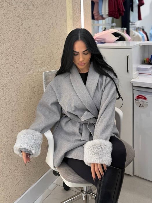 Пальто в стилі «ОLD MONEY» Пончо жіноче тепле. Жіночий верхній одяг