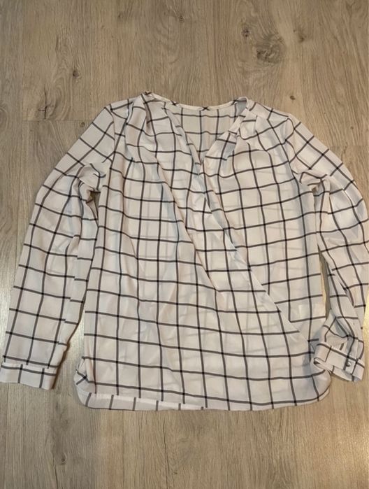 Biała koszula damska w kratę Mohito 36 S