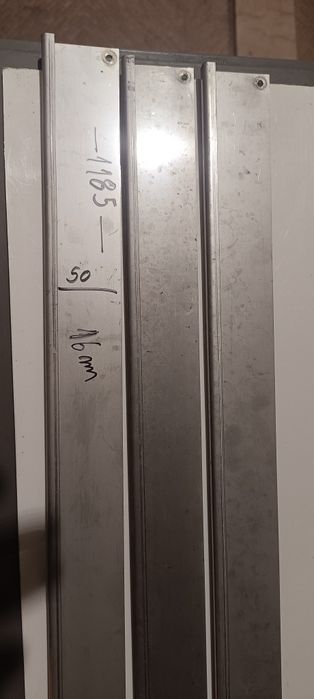 Chapa em u em inox 1185x50x16x3 mm