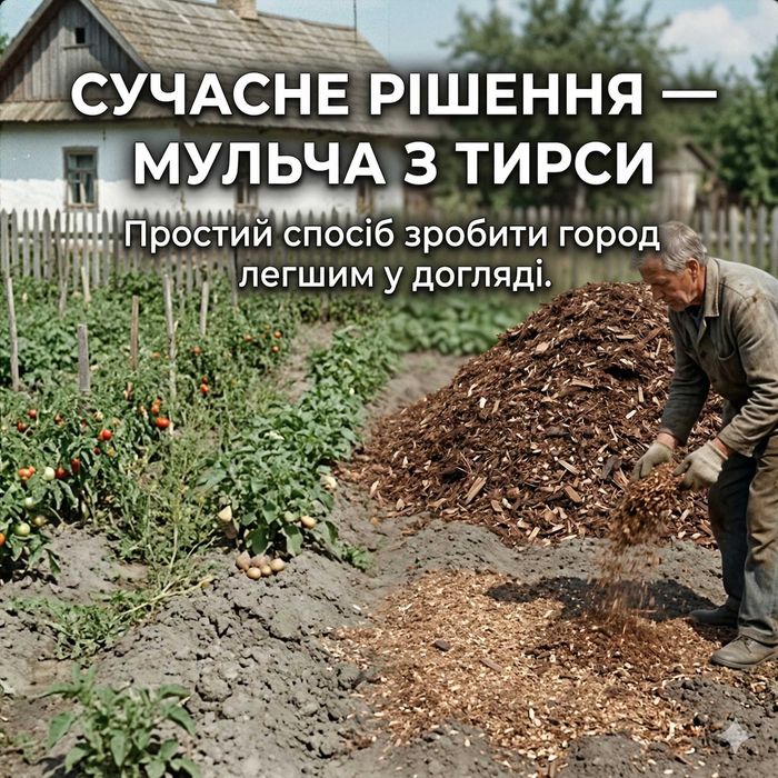 Чернозем, перегной, опилки, тирса — мульча для почвы
