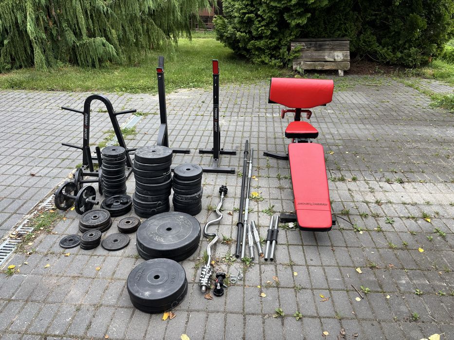 Siłownia domowa 210kg ciężaru