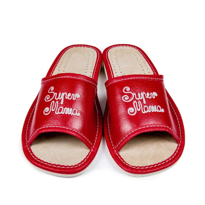 Buty damskie kapcie pantofle SUPER MAMA na prezent NOWO