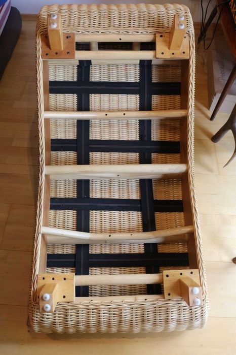 leżanka,szezlong, rattan,