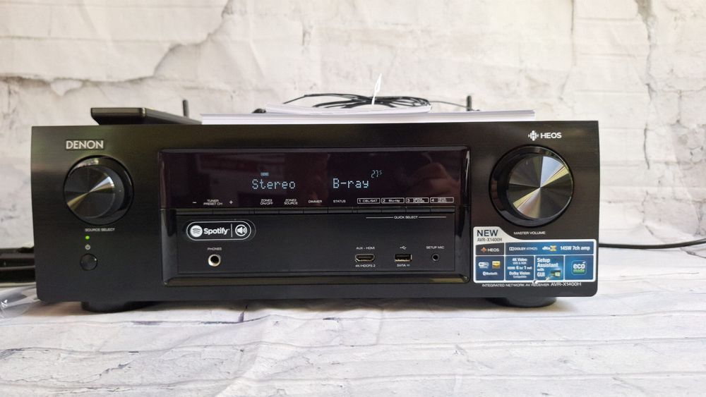7.2 Denon AVR-X1400 Wi-Fi BT Heos Airplay 4k60p Net Radio  Hi-res