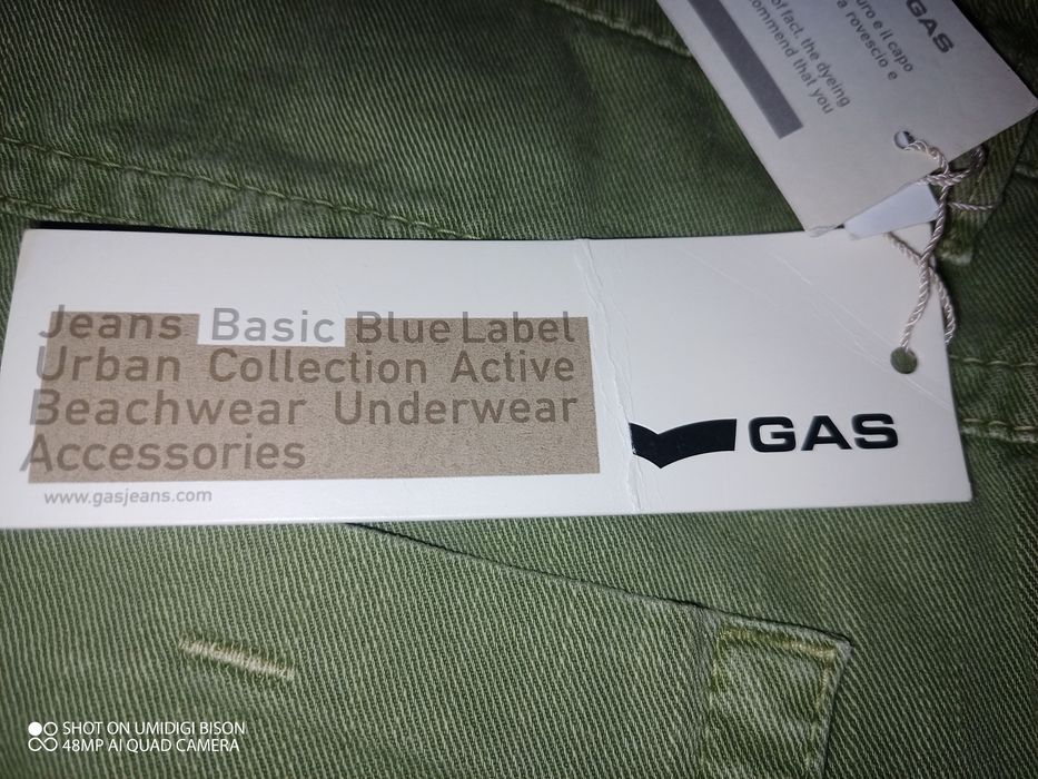 Джинси фірми Gas Італія. Зелені