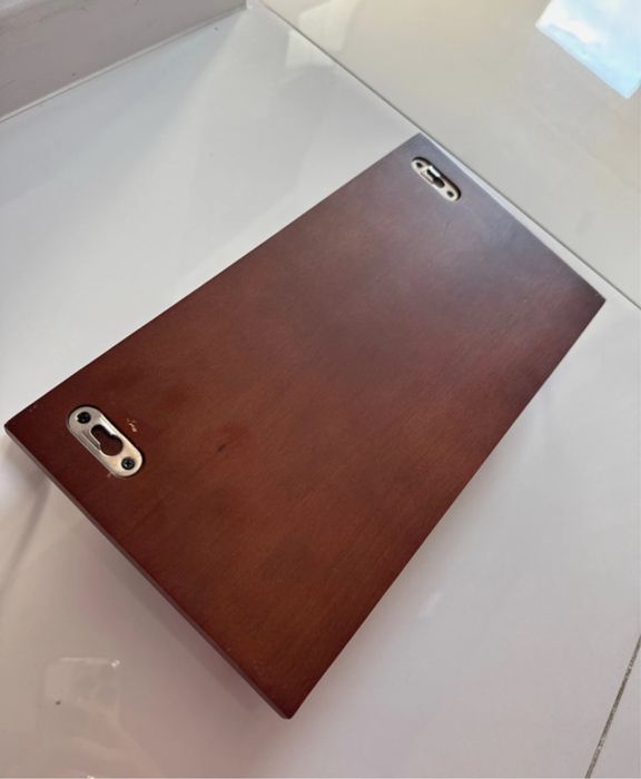 Wieszak uchwyt organizer na klucze okulary drewniany brąz metal