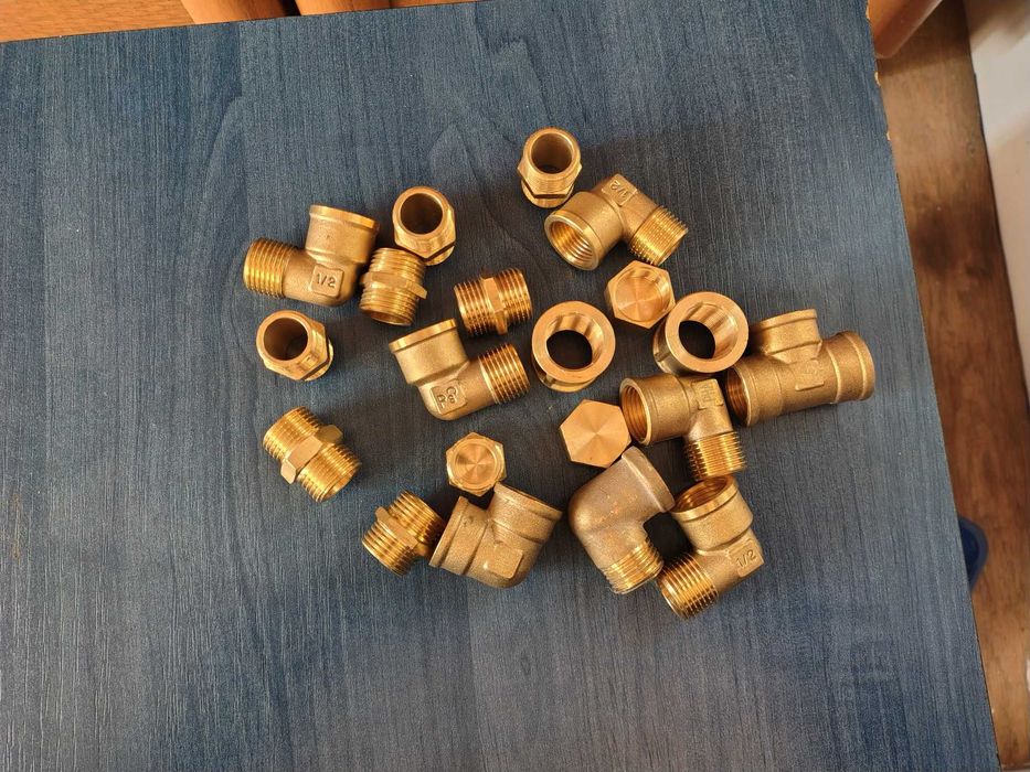 Kształtki mosiężne 1/2" NOWE
