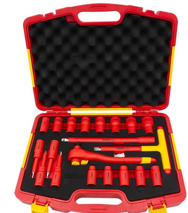 Jogo Chaves Caixa 1/2" VDE para Carros Eléctricos e Híbridos
