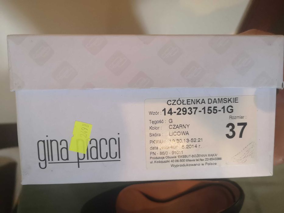 Buty skórzane czółenka Gina Piacci